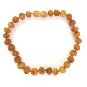 Adult Unpolished Amber Anklet